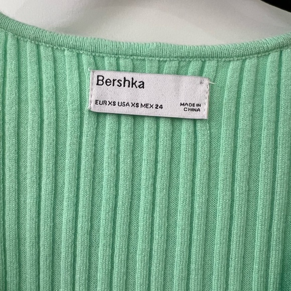 Bershka Green long sleeve tie front cardigan - Picture 3 of 4